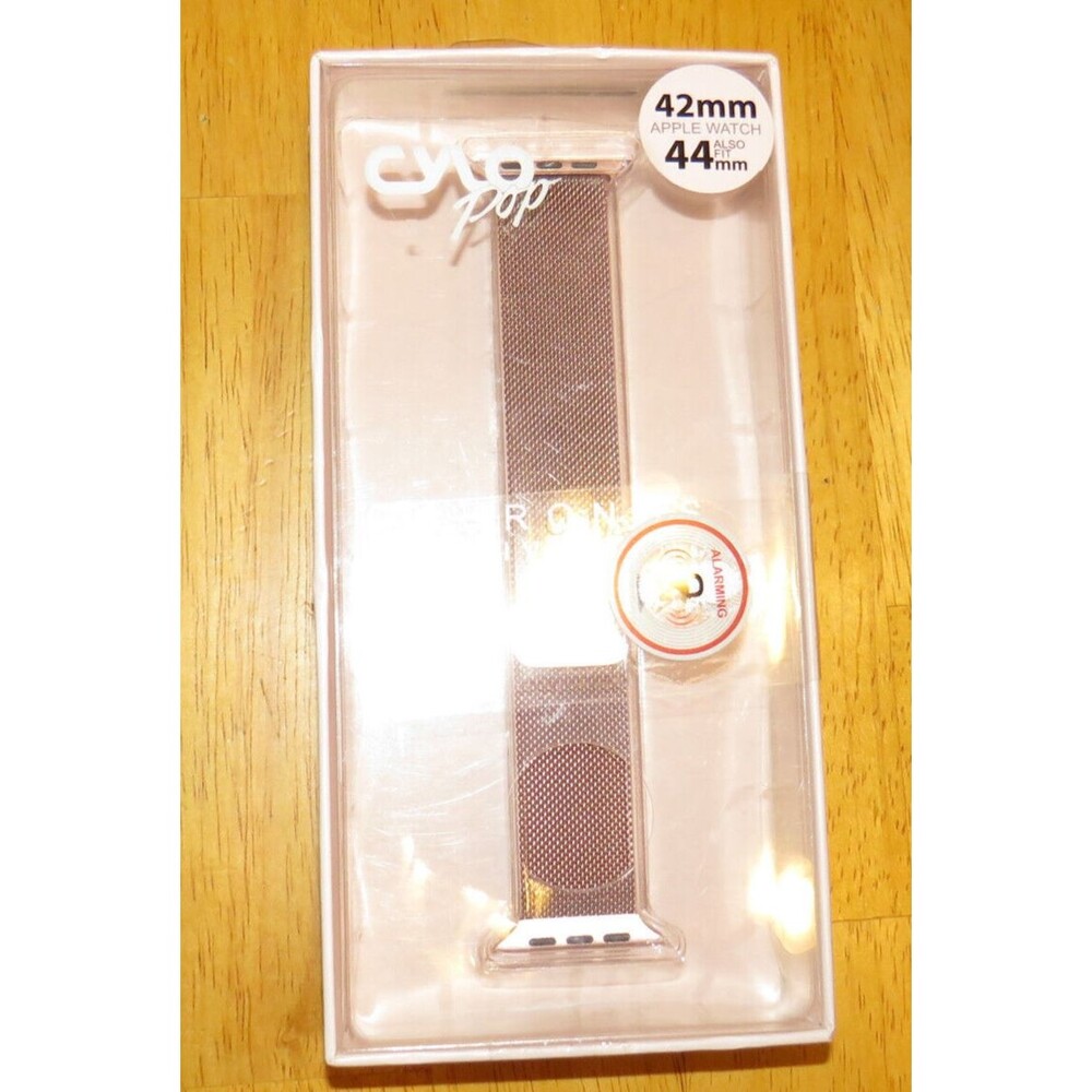 Cylo Pop Chronos Rose Mesh Metal Watch Band For Apple Watch 42-44mm